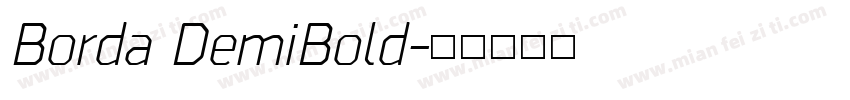 Borda DemiBold字体转换